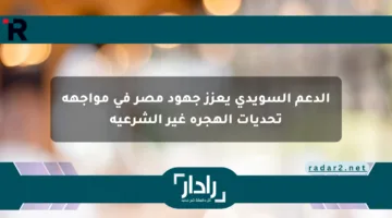 الدعم السويدي يعزز جهود مصر في مواجهة تحديات الهجرة غير الشرعية